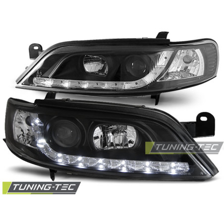 Fari Anteriori con Luci Diurne Luci Diurne Nero per Opel Vectra B 01/1999-03/2002 (Cod. TT-LPOP48)