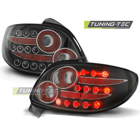 Fanali Posteriori LED Nero per Peugeot 206 Dal 10/1998 (Cod. TT-LDPE12)