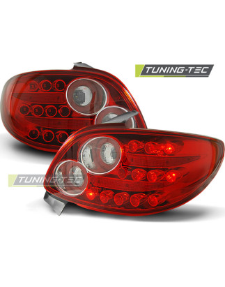 Fanali Posteriori LED Rosso/bianco per Peugeot 206 Dal 10/1998 (Cod. TT-LDPE13)