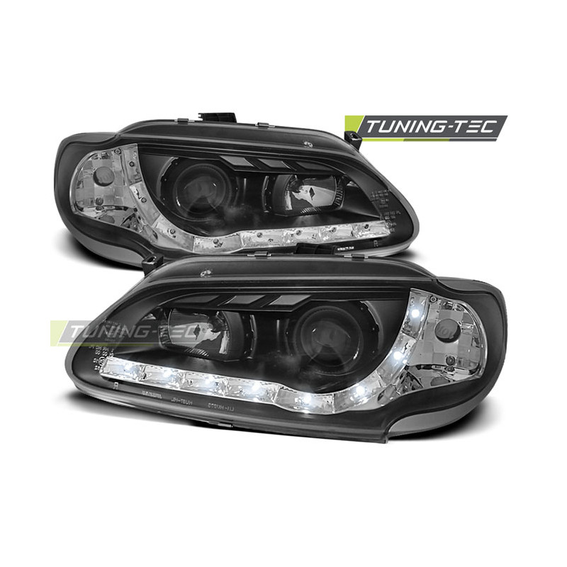 Fari Anteriori con Luci Diurne Luci Diurne Nero per Renault Megane/scenic 1996-02/1999 (Cod. TT-LPRE Fari Anteriori con Luci Diurne Luci Diurne Nero per Renault Megane/scenic 1996-02/1999 (Cod. TT-LPRE