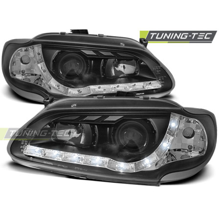 Fari Anteriori con Luci Diurne Luci Diurne Nero per Renault Megane/scenic 1996-02/1999 (Cod. TT-LPRE