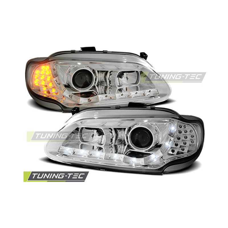 Fari Anteriori con Luci Diurne Luci Diurne Cromato per Renault Megane/scenic 1996-02/1999 (Cod. TT-L
