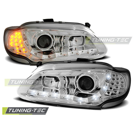Fari Anteriori con Luci Diurne Luci Diurne Cromato per Renault Megane/scenic 1996-02/1999 (Cod. TT-L