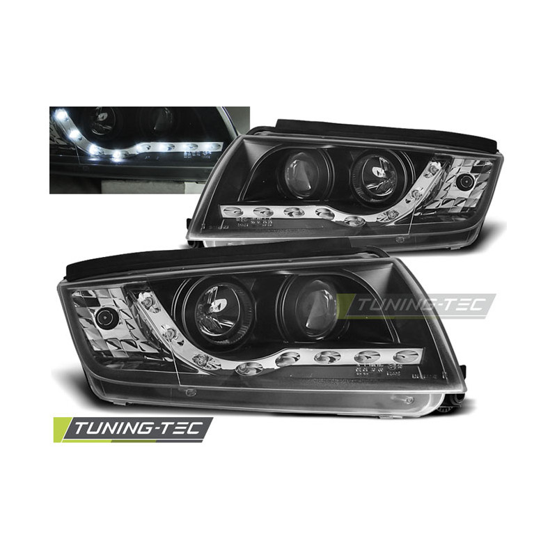 Fari Anteriori Luci Diurne Nero per Skoda Fabia 12/1999-2008 (Cod. TT-LPSK06)