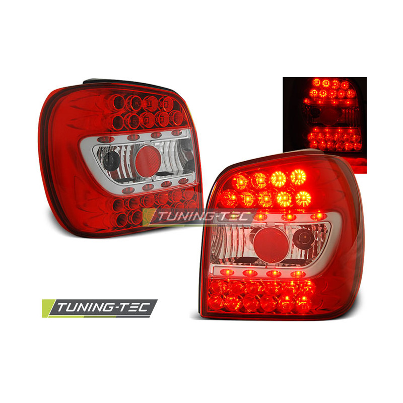 Fanali Posteriori LED Rosso/bianco per Volkswagen Polo 6N 10/1994-09/1999 (Cod. TT-LDVW66)