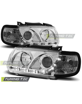 Fari Anteriori Luci Diurne Cromato per Volkswagen Polo 6N 10/1994-09/1999 (Cod. TT-LPVWA3)