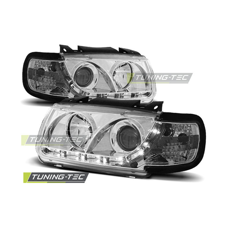 Fari Anteriori Luci Diurne Cromato per Volkswagen Polo 6N 10/1994-09/1999 (Cod. TT-LPVWA3)