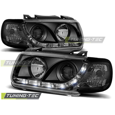 Fari Anteriori Luci Diurne Nero per Volkswagen Polo 6N 10/1994-09/1999 (Cod. TT-LPVWA4)