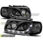 Fari Anteriori Luci Diurne Nero per Volkswagen Polo 6N 10/1994-09/1999 (Cod. TT-LPVWA4)