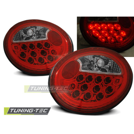 Fanali Posteriori LED Rosso/bianco per Volkswagen New Beetle 10/1998-05/2005 (Cod. TT-LDVW40)