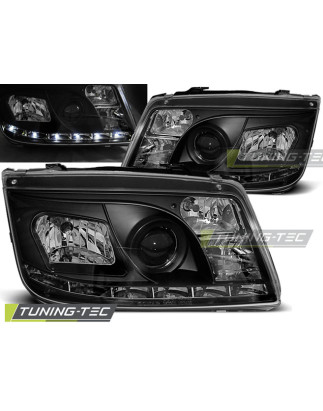Fari Anteriori Luci Diurne Nero per Volkswagen Bora 09/1998-05/2005 (Cod. TT-LPVWA2)