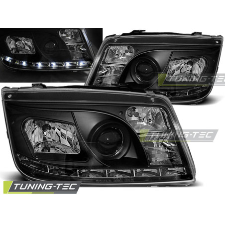 Fari Anteriori Luci Diurne Nero per Volkswagen Bora 09/1998-05/2005 (Cod. TT-LPVWA2)