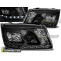 Fari Anteriori Luci Diurne Nero per Volkswagen Bora 09/1998-05/2005 (Cod. TT-LPVWA2)