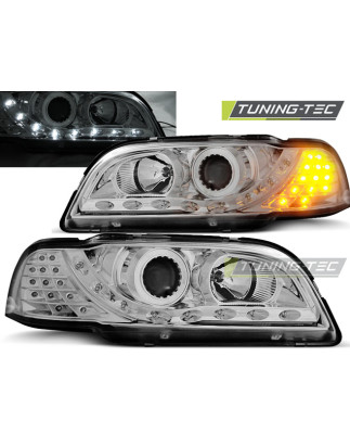 Fari Anteriori con Luci Diurne Luci Diurne Cromato per Volvo S40/V40 02/1996-04/2000 (Cod. TT-LPVO09