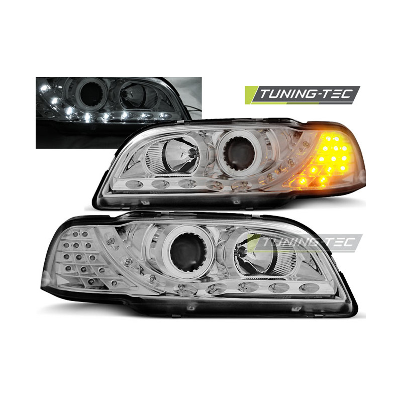 Fari Anteriori con Luci Diurne Luci Diurne Cromato per Volvo S40/V40 02/1996-04/2000 (Cod. TT-LPVO09