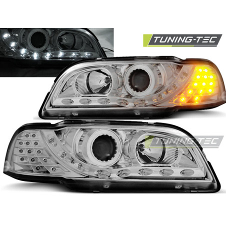 Fari Anteriori con Luci Diurne Luci Diurne Cromato per Volvo S40/V40 02/1996-04/2000 (Cod. TT-LPVO09