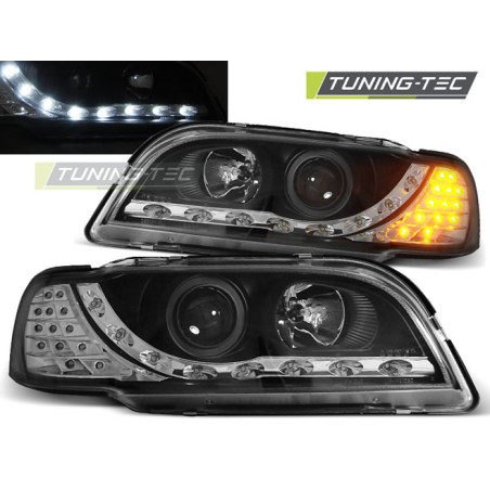 Fari Anteriori con Luci Diurne Luci Diurne Nero per Volvo S40/V40 02/1996-04/2000 (Cod. TT-LPVO10)