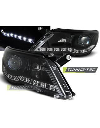 Fari Anteriori Luci Diurne Nero per Volkswagen Tiguan 10/2007-2011 (Cod. TT-LPVWI1)