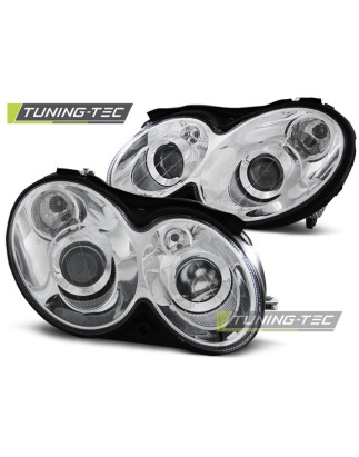 Fari Anteriori Cromato per Mercedes-Benz Clk W209 2003-2010 (Cod. TT-LPME71)