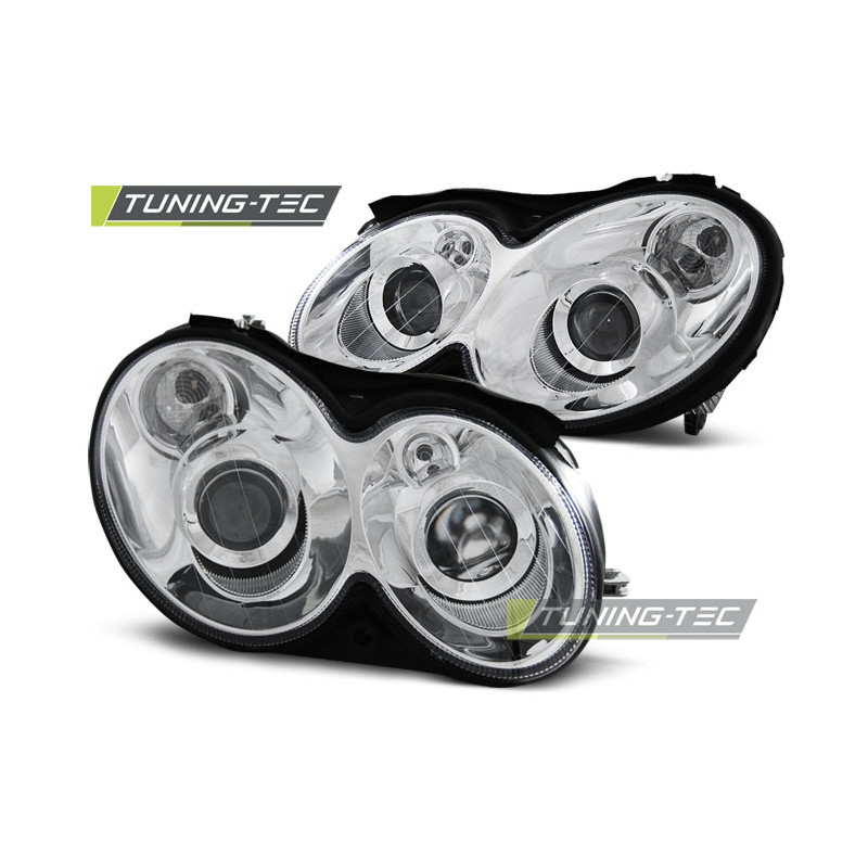 Fari Anteriori Cromato per Mercedes-Benz Clk W209 2003-2010 (Cod. TT-LPME71)