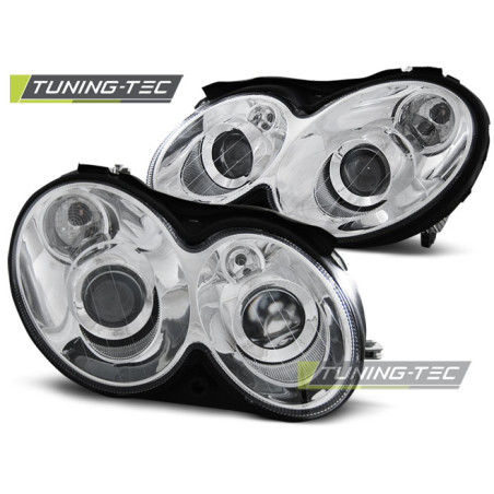 Fari Anteriori Cromato per Mercedes-Benz Clk W209 2003-2010 (Cod. TT-LPME71)