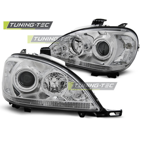 Fari Anteriori Cromato per Mercedes-Benz W163 Ml Classe M 03/1998-08/2001 (Cod. TT-LPME82)