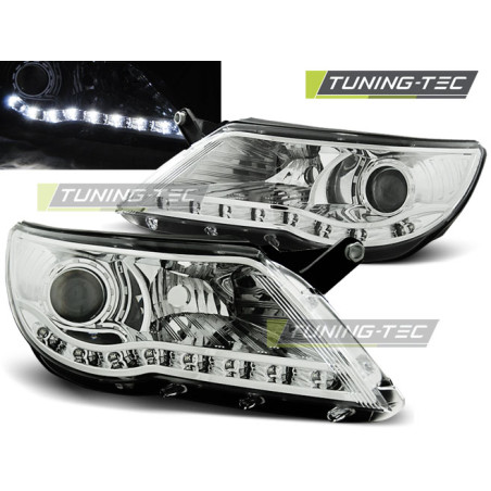 Fari Anteriori Luci Diurne Cromato per Volkswagen Tiguan 10/2007-2011 (Cod. TT-LPVWI0)