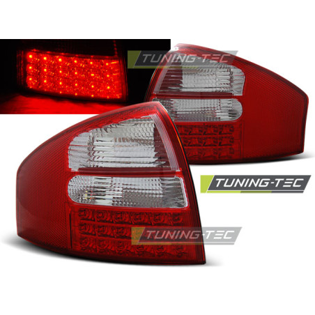 Fanali Posteriori LED Rosso/bianco per Audi A6 05/1997-05/2004 (Cod. TT-LDAU76)