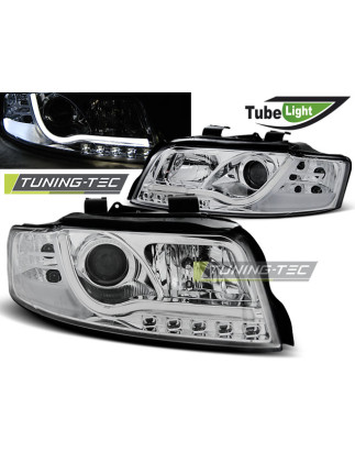 Fari Anteriori Cromato per Audi A4 10/2000-10/2004 (Cod. TT-LPAU87)
