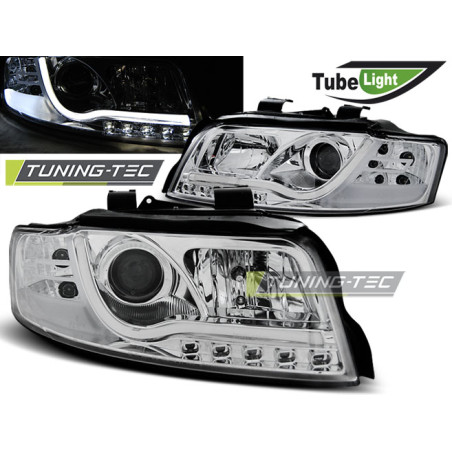 Fari Anteriori Cromato per Audi A4 10/2000-10/2004 (Cod. TT-LPAU87)