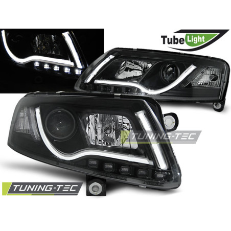 Fari Anteriori Nero per Audi A6 C6 04/2004-2008 (Cod. TT-LPAU96)