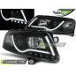 Fari Anteriori Nero per Audi A6 C6 04/2004-2008 (Cod. TT-LPAU96)