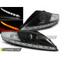 Fari Anteriori con Luci Diurne Luci Diurne LED Nero per Ford Mondeo Indicator 07/2007-11/2010 (Cod. 