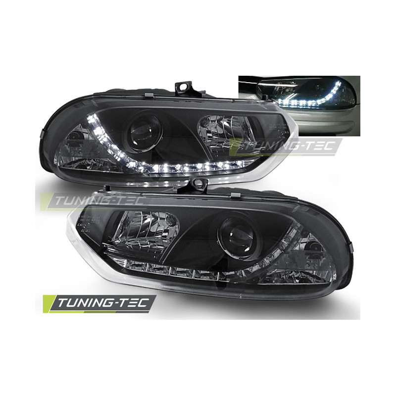 Fari Anteriori con Luci Diurne Luci Diurne Nero per Alfa Romeo 156 10/1997-06/2003 (Cod. TT-LPAR02)