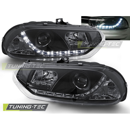 Fari Anteriori con Luci Diurne Luci Diurne Nero per Alfa Romeo 156 10/1997-06/2003 (Cod. TT-LPAR02)