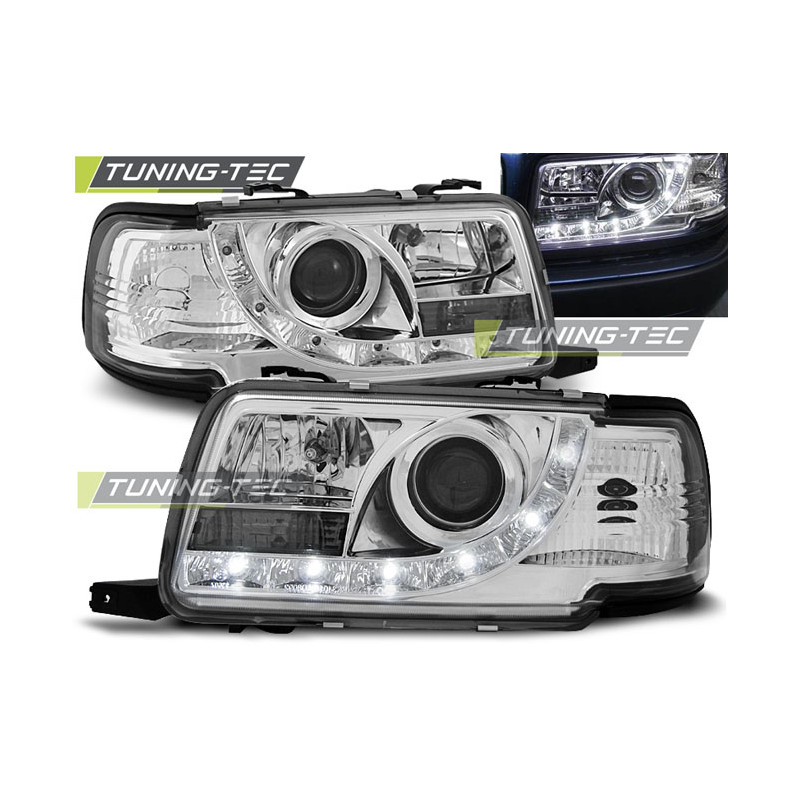 Fari Anteriori Luci Diurne Cromato per Audi 80 B4 09/1991-04/1996 (Cod. TT-LPAU39)
