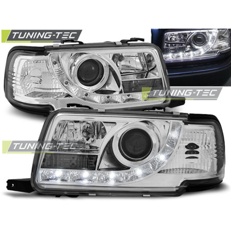 Fari Anteriori Luci Diurne Cromato per Audi 80 B4 09/1991-04/1996 (Cod. TT-LPAU39)