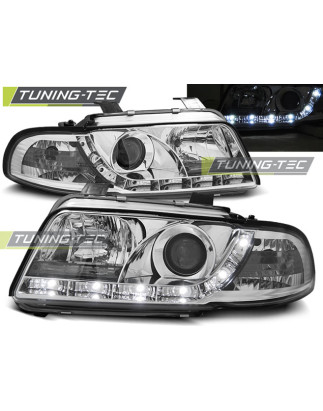 Fari Anteriori Luci Diurne Cromato per Audi A4 11/1994-12/1998 (Cod. TT-LPAU25)