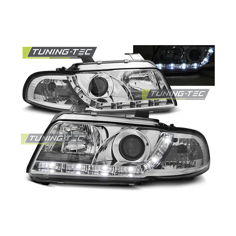 Fari Anteriori Luci Diurne Cromato per Audi A4 11/1994-12/1998 (Cod. TT-LPAU25)
