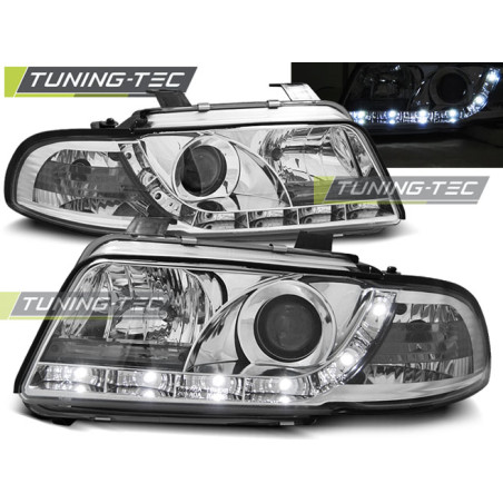 Fari Anteriori Luci Diurne Cromato per Audi A4 11/1994-12/1998 (Cod. TT-LPAU25)
