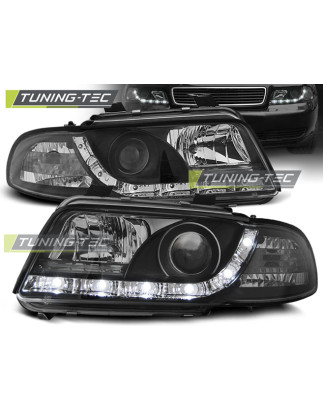 Fari Anteriori Luci Diurne Nero per Audi A4 11/1994-12/1998 (Cod. TT-LPAU26)
