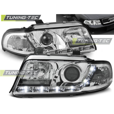 Fari Anteriori Luci Diurne Cromato per Audi A4 01/1999-09/2000 (Cod. TT-LPAU35)
