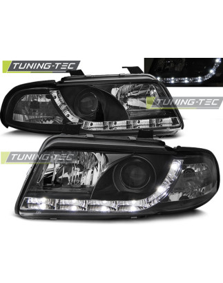 Fari Anteriori Luci Diurne Nero per Audi A4 01/1999-09/2000 (Cod. TT-LPAU36)