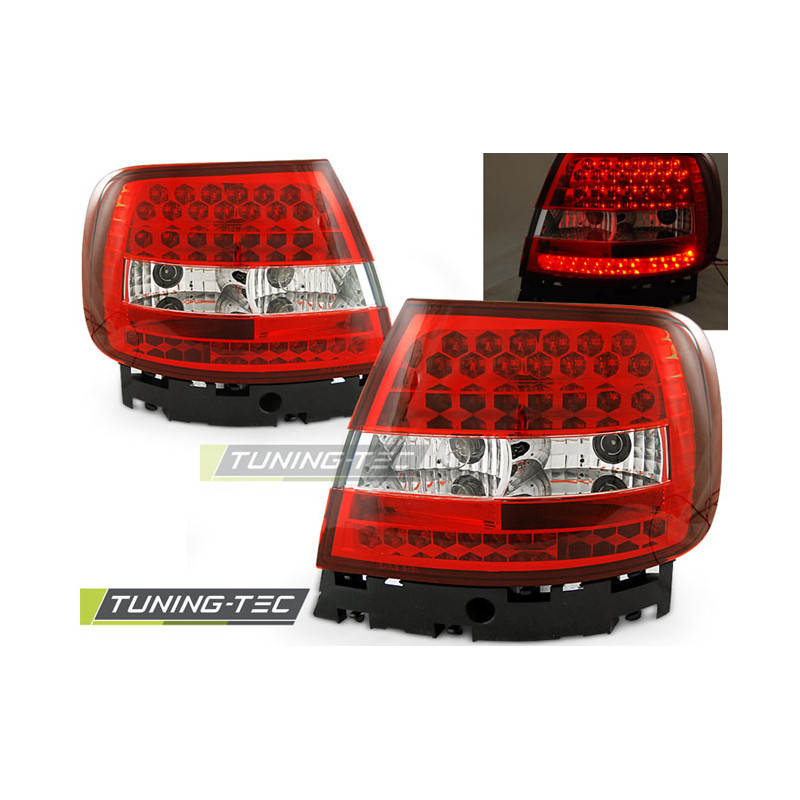 Fanali Posteriori LED Rosso/bianco per Audi A4 11/1994-09/2000 (Cod. TT-LDAU47)