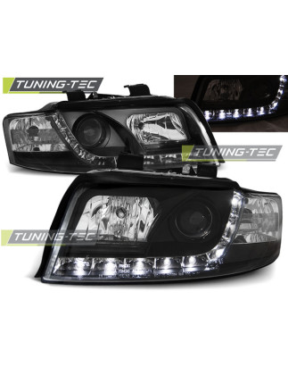 Fari Anteriori Luci Diurne Nero per Audi A4 10/2000-10/2004 (Cod. TT-LPAU32)