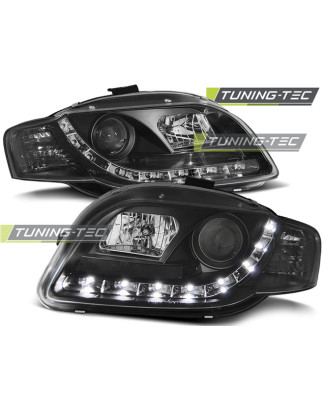 Fari Anteriori Luci Diurne Nero per Audi A4 B7 11/2004-03/2008 (Cod. TT-LPAU42)