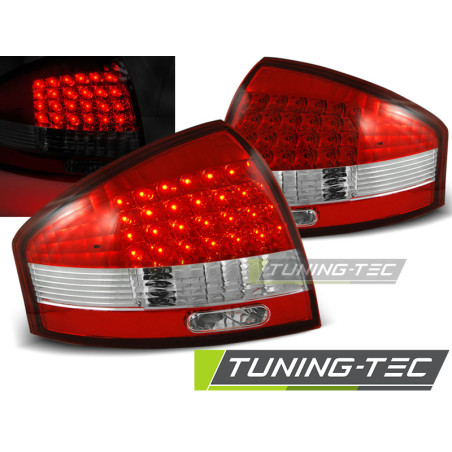 Fanali Posteriori LED Rosso/bianco per Audi A6 1997-2004 (Cod. TT-LDAU03)