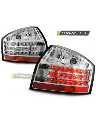 Fanali Posteriori LED Cromato per Audi A4 10/2000-10/2004 (Cod. TT-LDAU26)