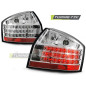 Fanali Posteriori LED Cromato per Audi A4 10/2000-10/2004 (Cod. TT-LDAU26)