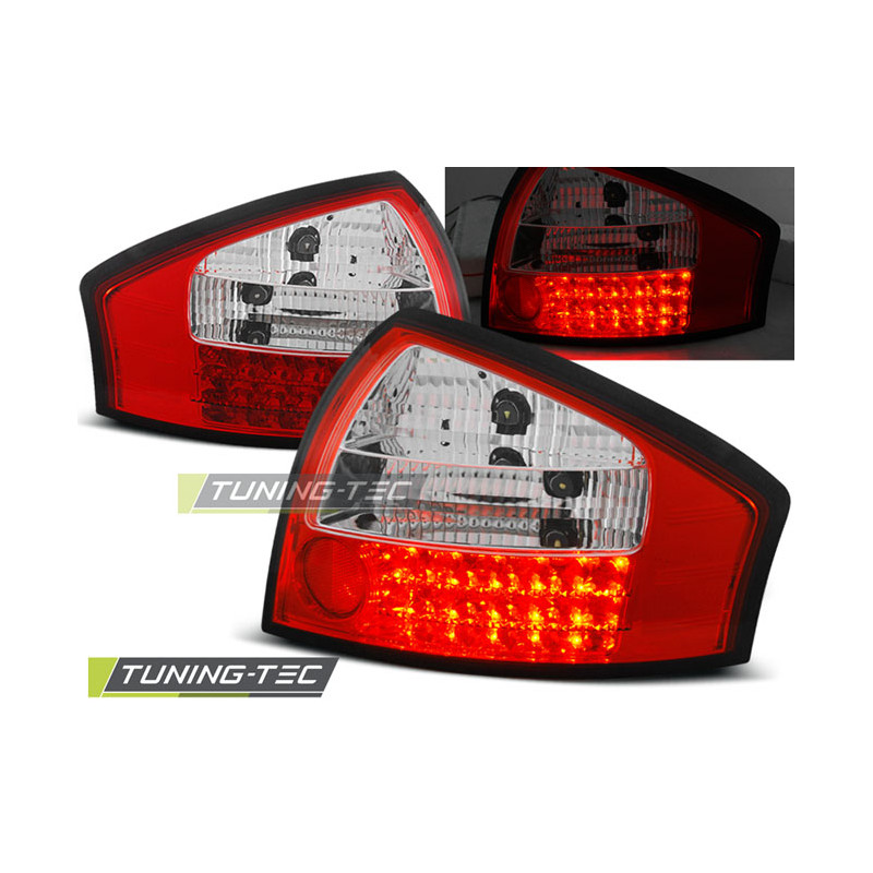 Fanali Posteriori LED Rosso/bianco per Audi A6 05/1997-05/2004 (Cod. TT-LDAU13)